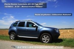Essai Dacia Duster 1.5 dCi 90 FAP Lauréate: my first Dacia !