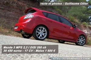 Essai Mazda 3 MPS : une compacte assurément sportive