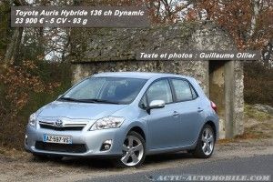 Essai Toyota Auris Hybride 136 ch Dynamic : première berline compacte hybride !