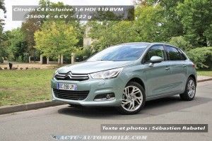 Essai Citroën C4 Exclusive 1.6 HDI 110 BVM : une valeur sûre