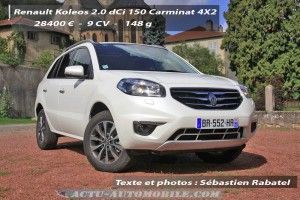 Essai nouveau Renault Koleos 2.0 dCi 150 Carminat 4X2 : un restyling discutable