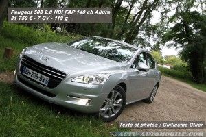 Essai Peugeot 508 2.0 HDi 140 ch Allure
