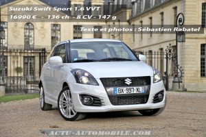 Essai Suzuki Swift Sport 2012 1.6 VVT : une recette sympathique