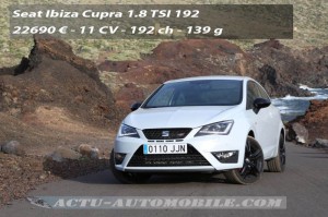 Essai Seat Ibiza Cupra restylée 1.8 TSI 192