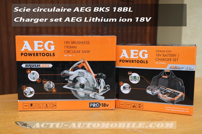 Test scie circulaire AEG BKS 18 BL