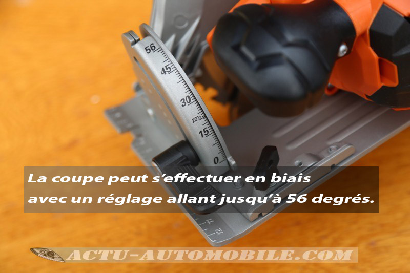 Test scie circulaire AEG BKS 18 BL