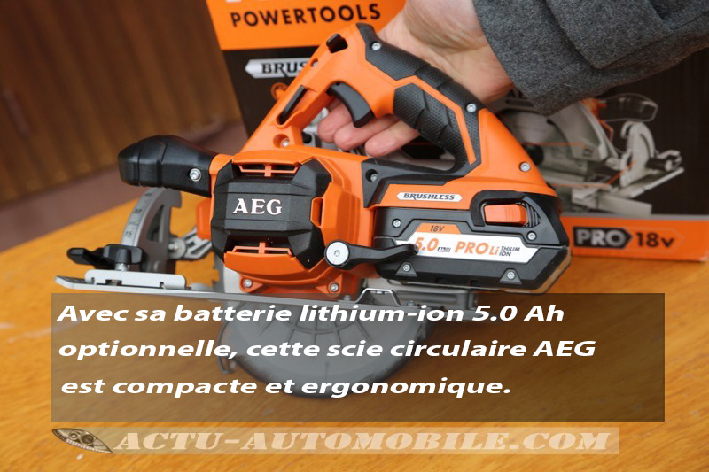 Test scie circulaire AEG BKS 18 BL