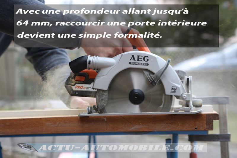 Test scie circulaire AEG BKS 18 BL
