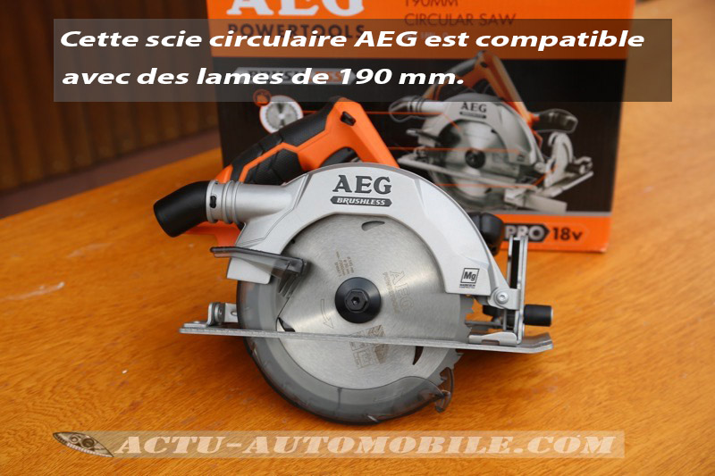 Test scie circulaire AEG BKS 18 BL