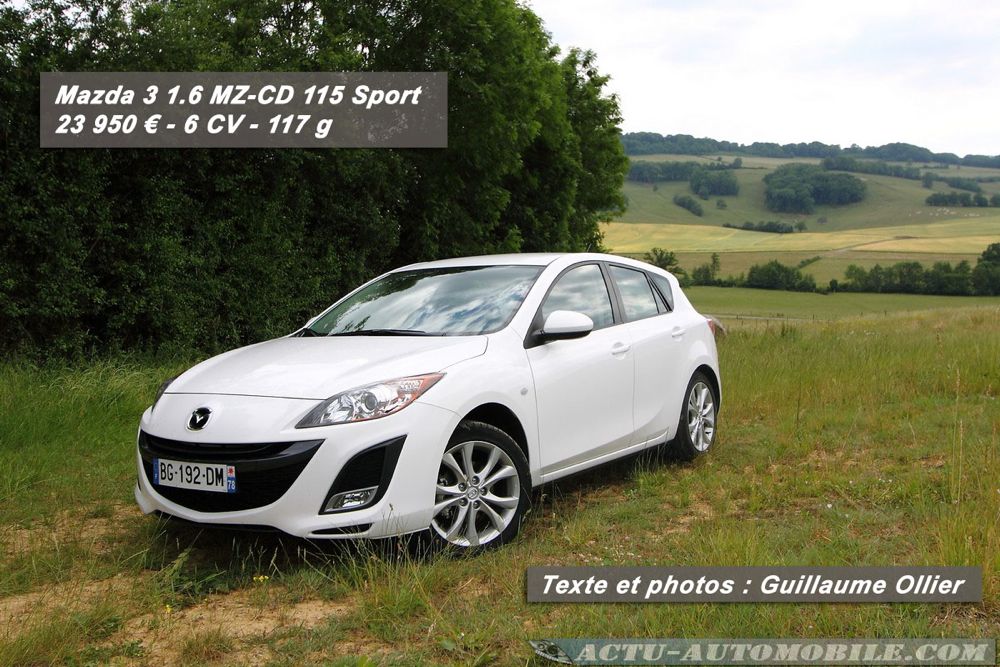 Essai Mazda 3 1.6 MZCD 115 Sport