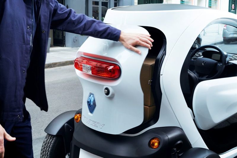 Coffre du Renault Twizy version Cargo Renault Tech