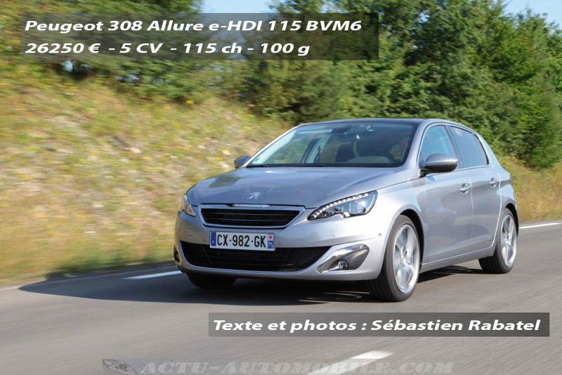 Essai nouvelle Peugeot 308 e-HDI 115