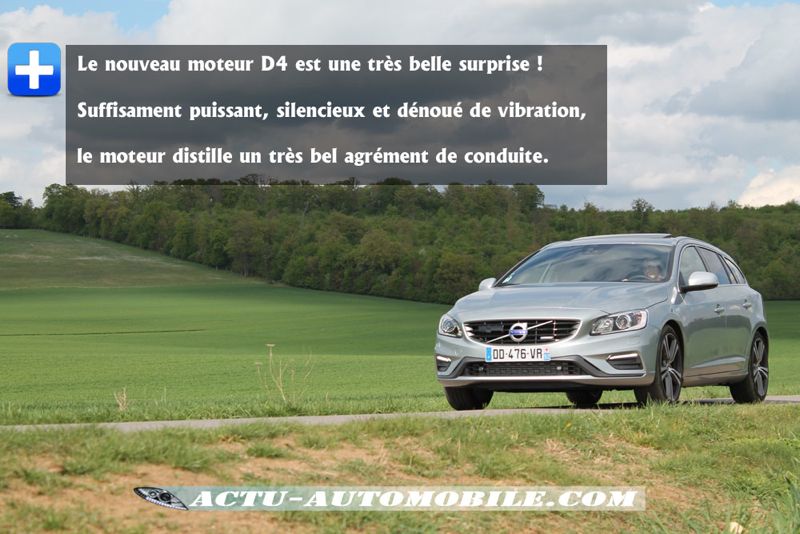 Performances moteur V60 D4 DRIVE-E