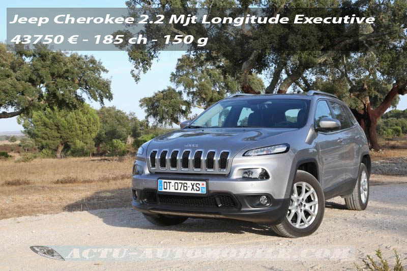 Essai Jeep Cherokee Longitude Executive 185 ch