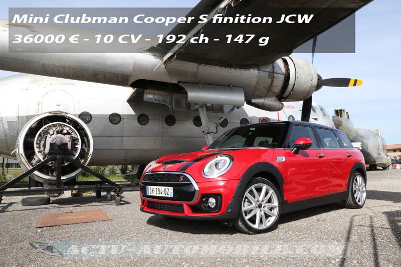 nouveau Mini Clubman Cooper S John Cooper Works 