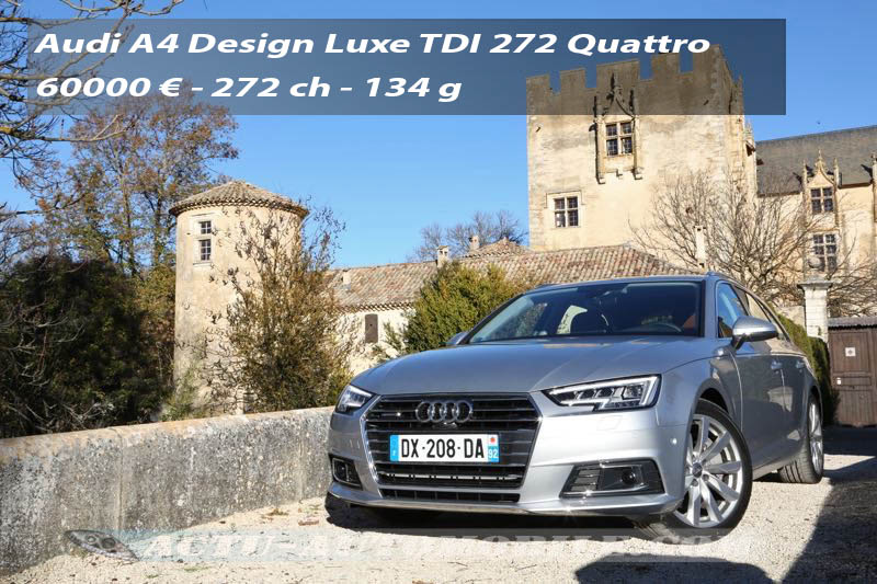 Essai nouvelle Audi A4 V6 TDI 272 Tiptronic Quattro 