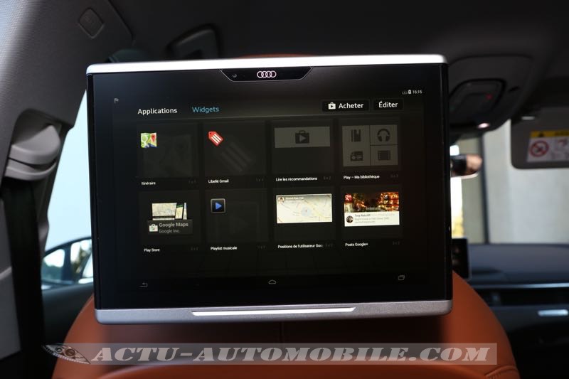 Tablette arrière optionnelle de la nouvelle Audi A4