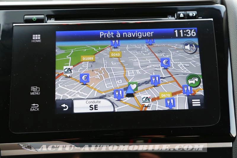 Système de navigation de la Honda Jazz