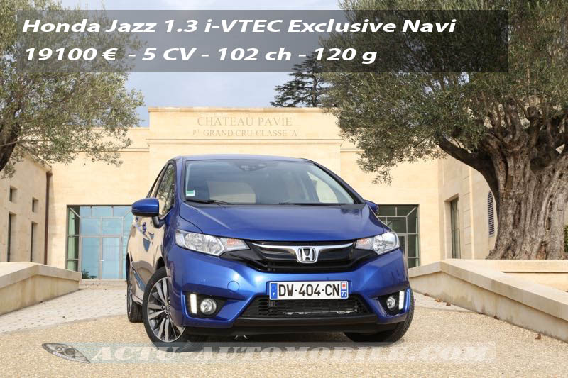Essai nouvelle Honda Jazz 1.3 i-VTEC Exclusive Navi