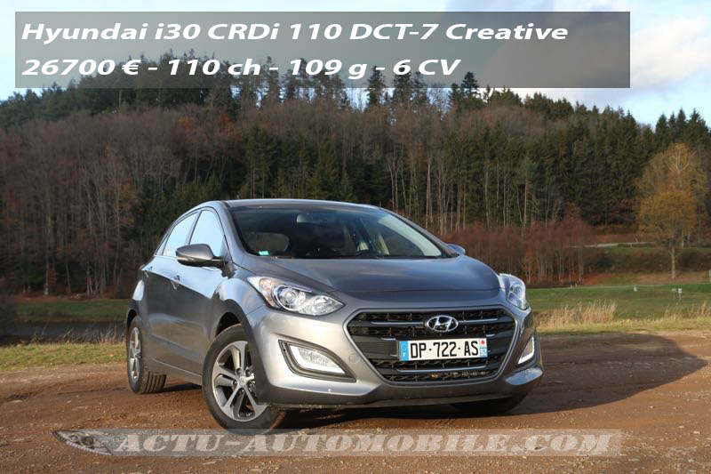 Essai Hyundai i30 restylée CRDi 110 DCT Créative