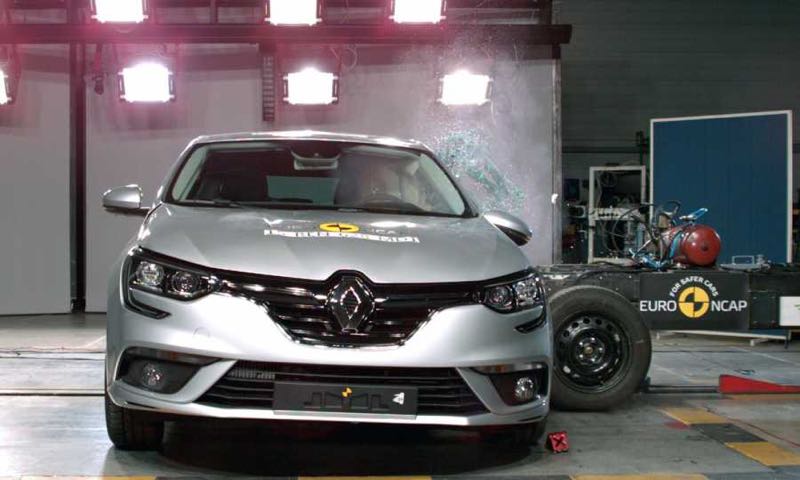 Renault Mégane au crash test Euro NCAP