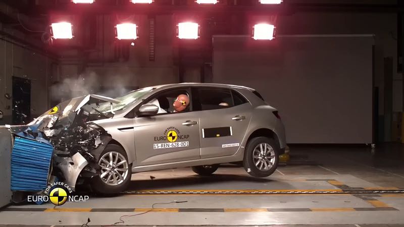 Renault Mégane au crash test Euro NCAP