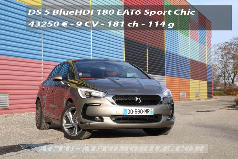 Essai DS 5 restylée BlueHDI 180 EAT6