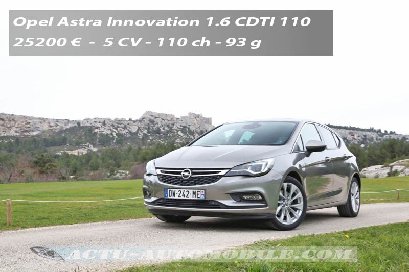 Essai Opel Astra 1.0 Turbo 2016