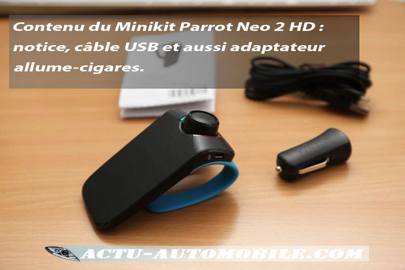 Téléphoner légalement en voiture : Minikit Parrot Neo 2 HD