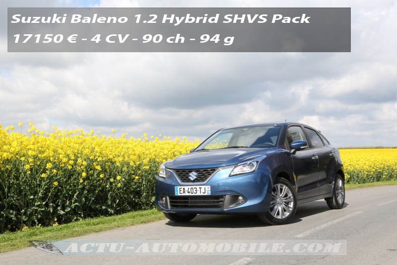 Essai Suzuki Baleno 1.2 Hybrid SHVS