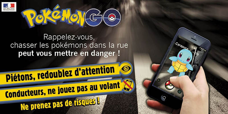 Pokémon Go en voiture : attention danger