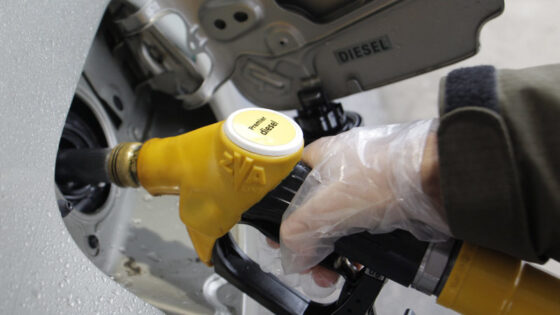 Plein carburant gazole sur une voiture diesel