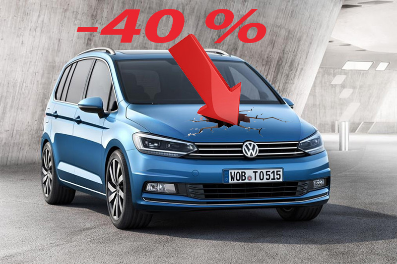 Le Volkswagen Touran chute de près de 40 % sur le 1er trimestre 2017 par rapport à l'année passée