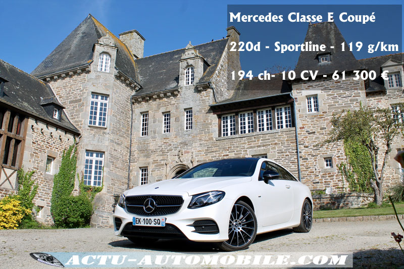 Essai Mercedes Classe E Coupé Sportline Pack 220d Edition One