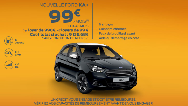 Offre LLD sur Ford Ka+