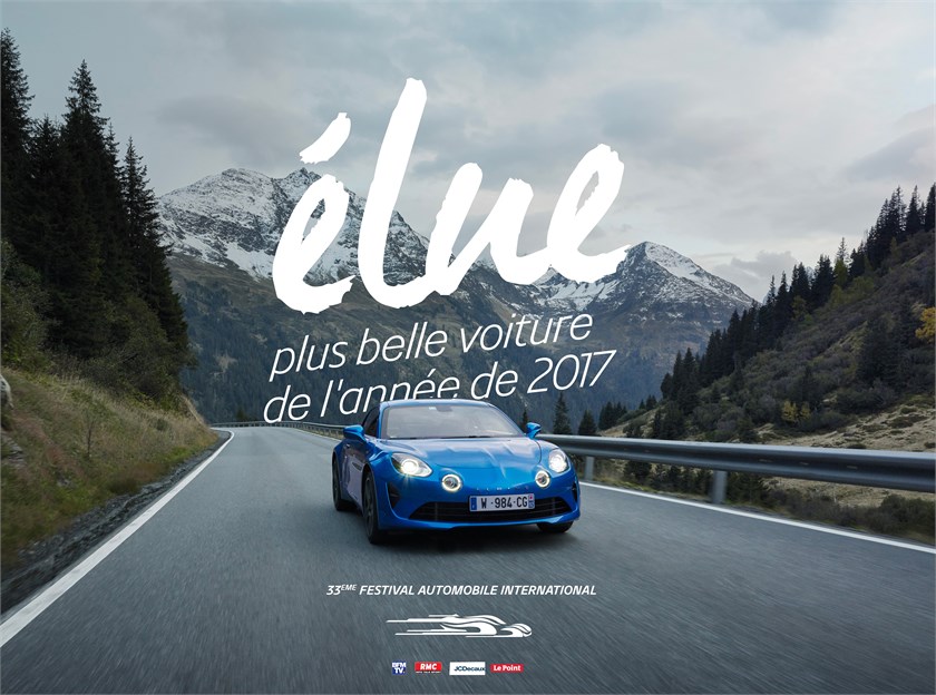 La nouvelle Alpine A110 plus belle voiture de l'année