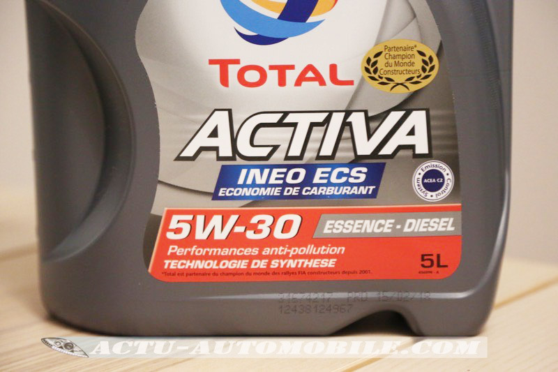 huile 5W-30 TOTAL ACTIVA INEO ECS