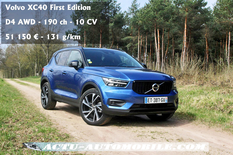 Essai Volvo XC40 D4 AWD First Edition