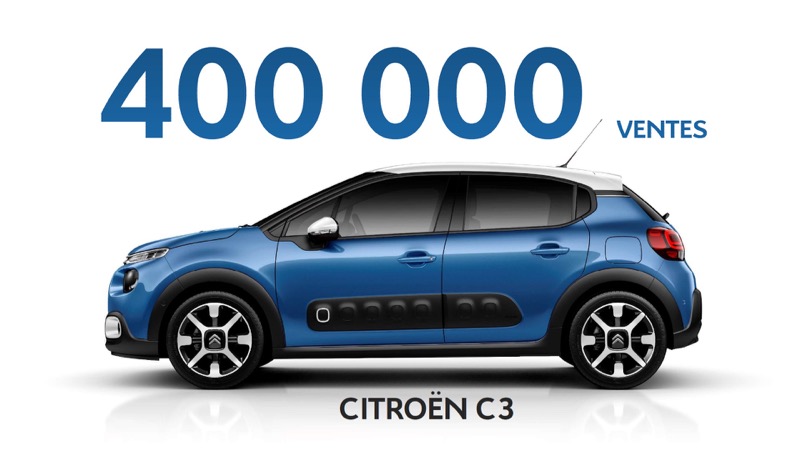 Déjà 400.000 nouvelles Citroën C3 