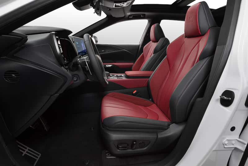 The front seats of the new RX