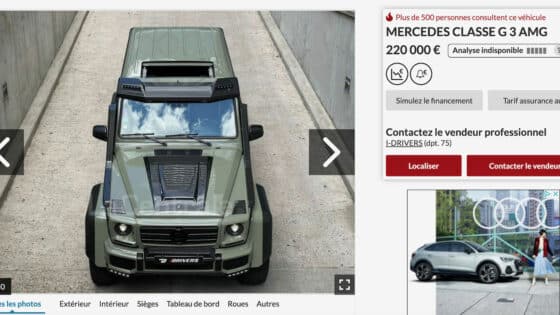 Le Mercedes Classe G de Cyril Hanouna est en vente