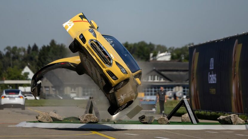 Image d'un crash test réalisé par AXA