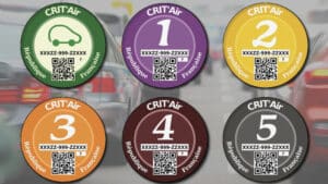 Les 6 vignettes Crit'Air - image : MMA