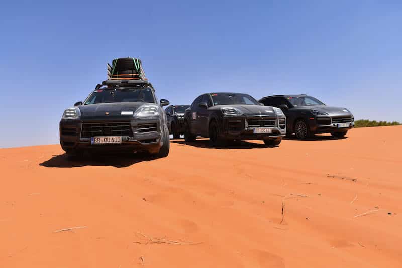 Le Porsche Cayenne en phase de tests