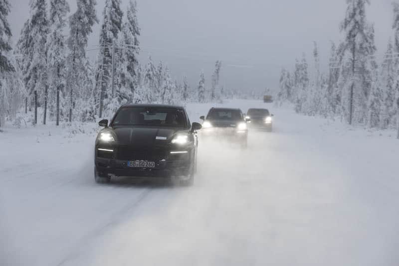 Le Porsche Cayenne en phase de tests