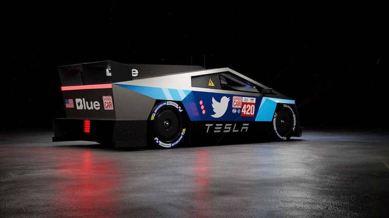 Le Tesla Cybertruck imaginé en voiture de course !