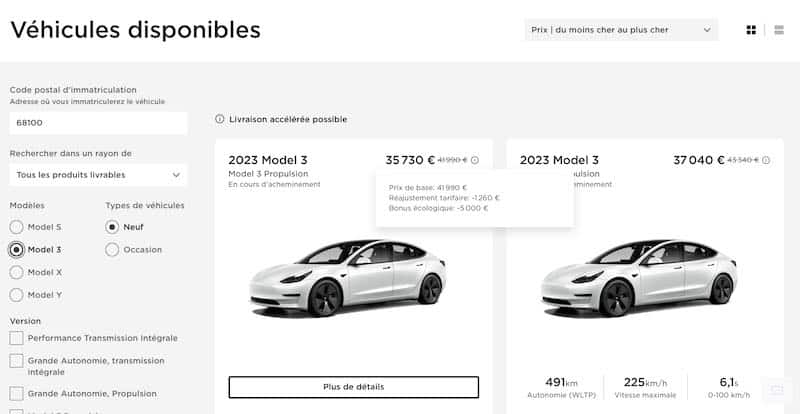 Encore des remises sur la Tesla Model 3