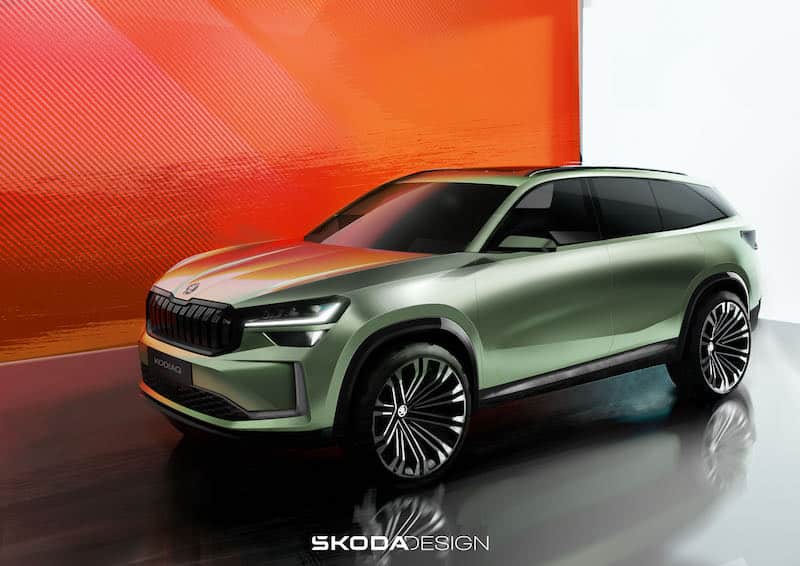 Skoda Kodiaq : son design révélé par les croquis officiels