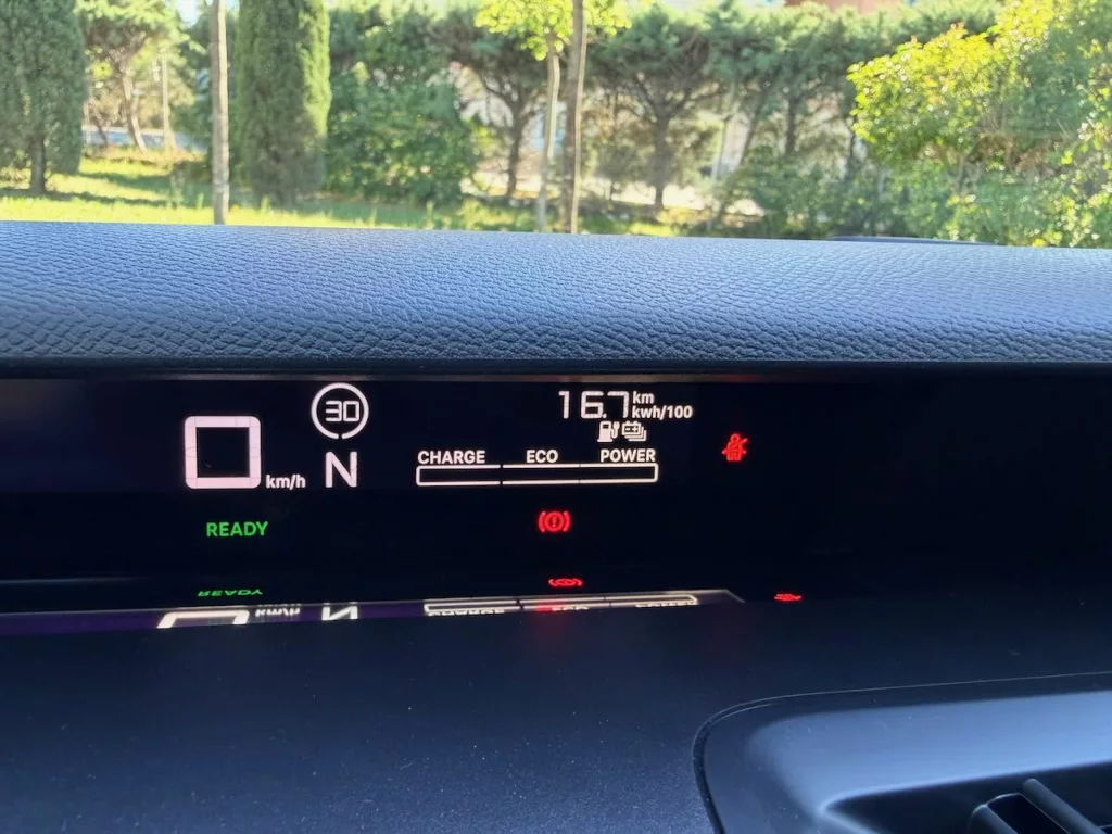 Nous avons consommé en moyenne 16,7 kWh lors de cet essai dans la région de Marseille