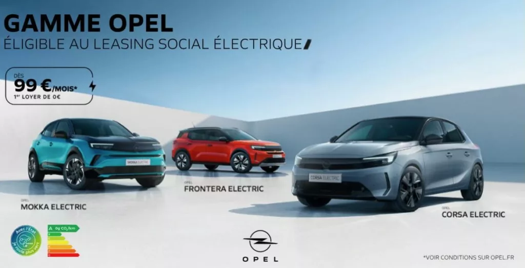 Opel mise sur le leasing social avec un SUV électrique à partir de 99 € par mois